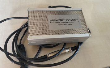 DC-DC Ladegerät für eBike Powerbutler im Alu-Gehäuse
